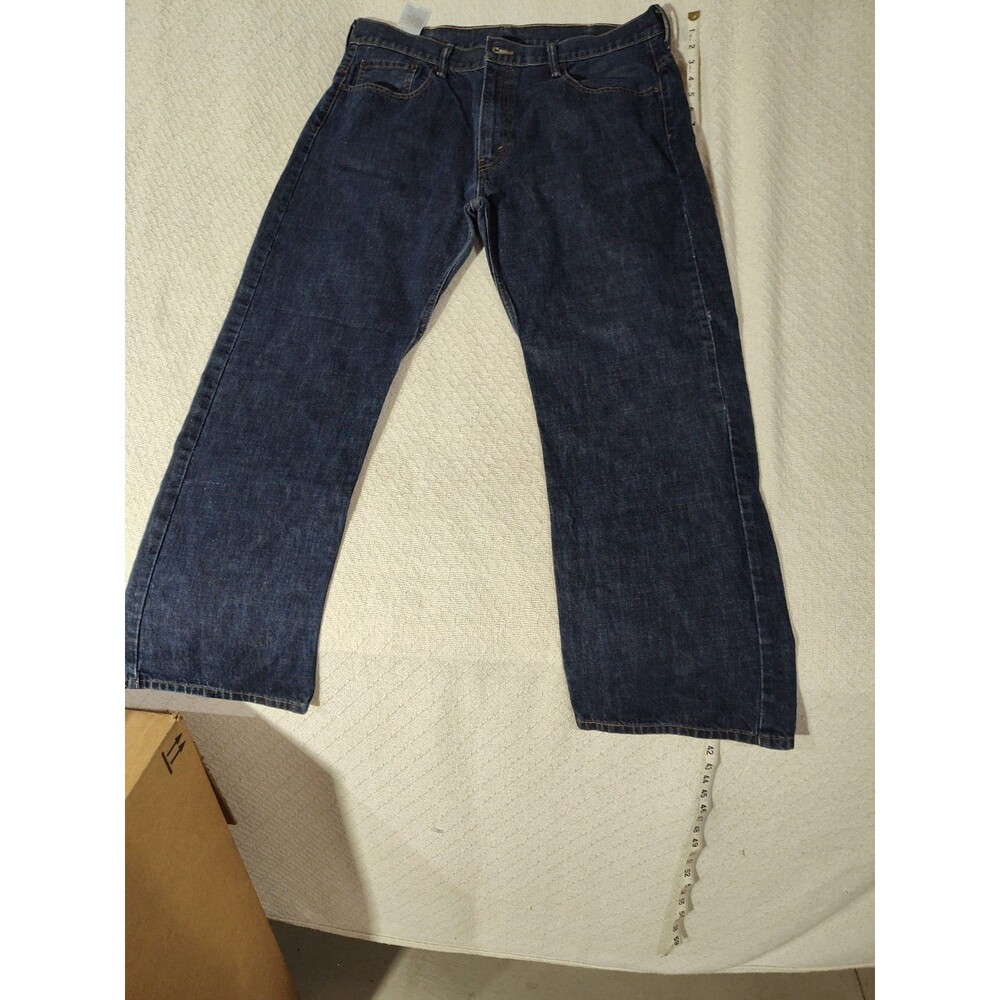 Levi’s 569 Jeans Men’s 38x32 Straight Leg Dark Wash Denim Zip Patch Pockets - Picture 8 of 11